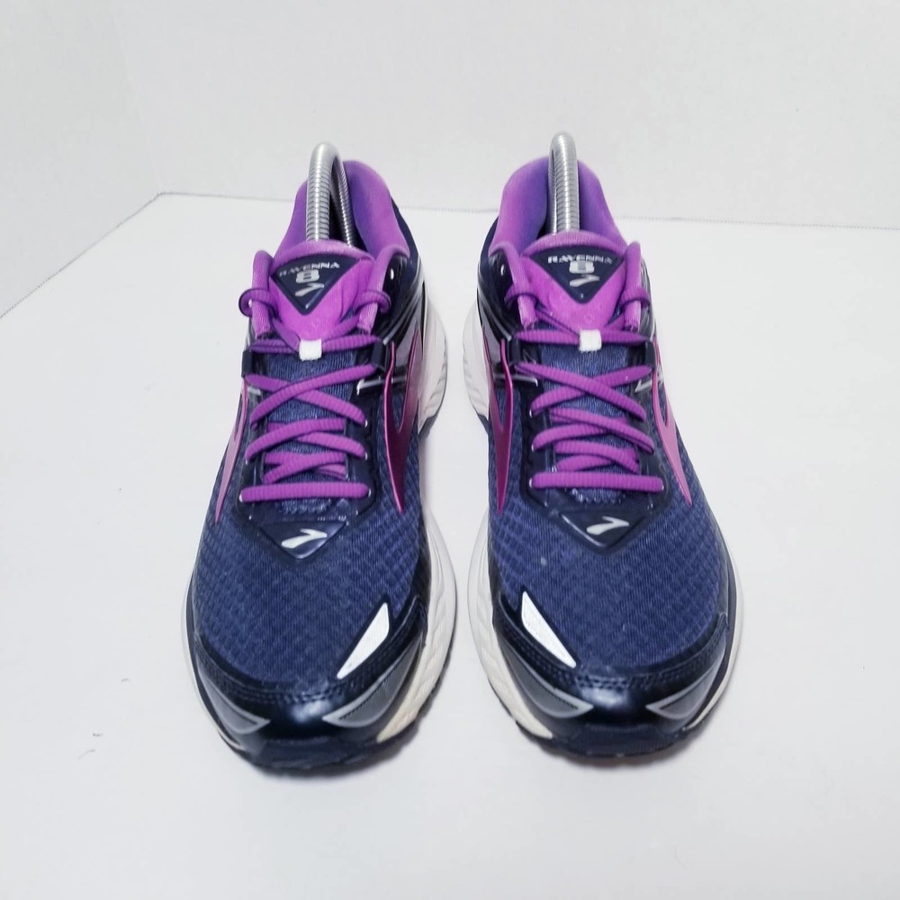 Brooks Womens Ravenna 8 Purple Running Shoes 9 - Picture 3 of 9